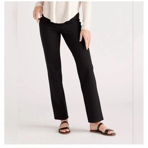 Quince‎ Women Ultra-Stretch Ponte Straight Leg Pants Black Medium